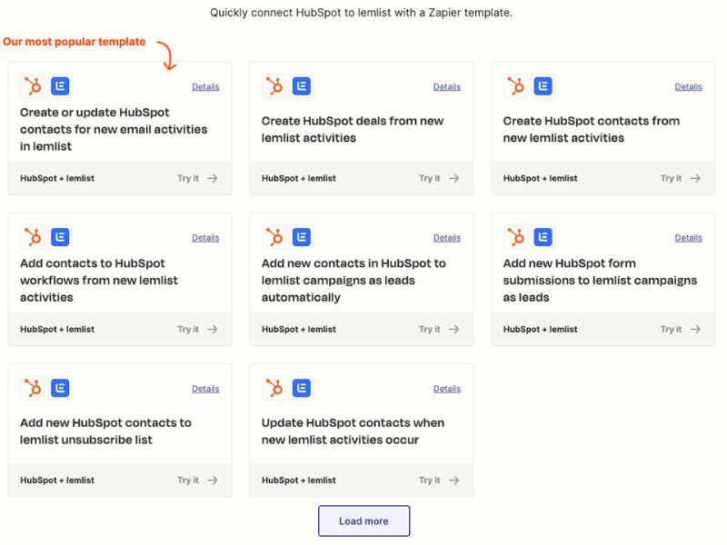 integration-lemlist-hubspot-zapier